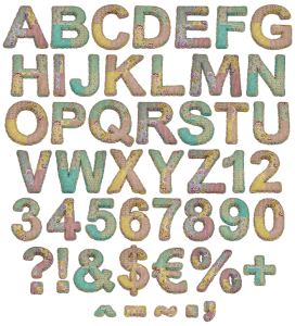Vintage handmade font
