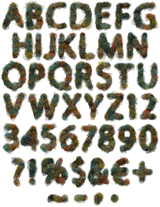 Color Wire fancy font