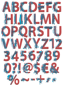 Color Slice mosaic font