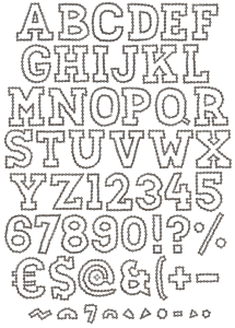 Outline Chain handmade font