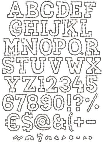 Outline Chain handmade font