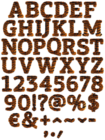 Tiger handmade font