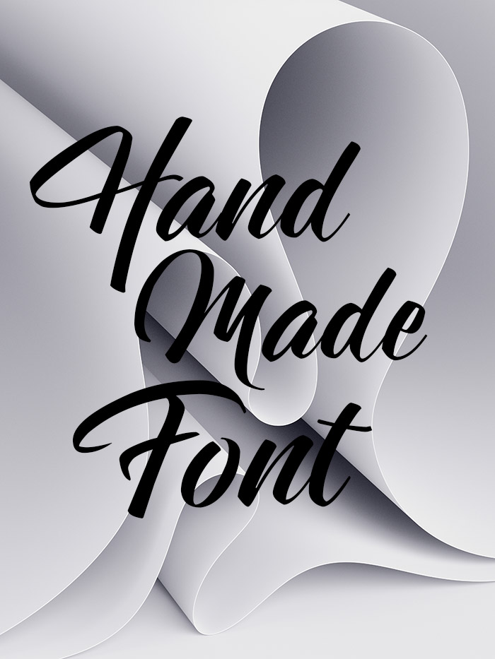 Hand made 3D font