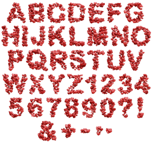 Hearts red Font