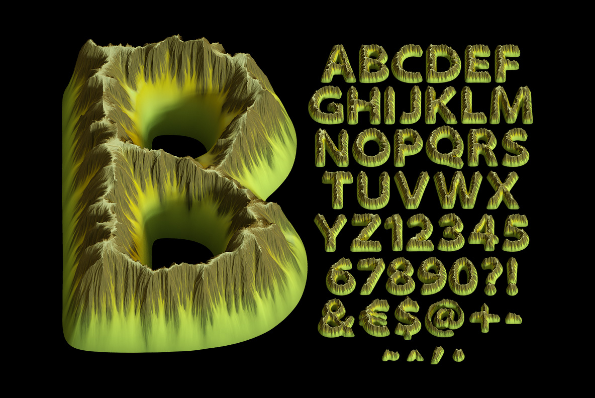 Mountain Island alphabet made by handmadefont.com
