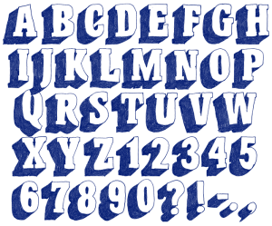 Pen Font letters