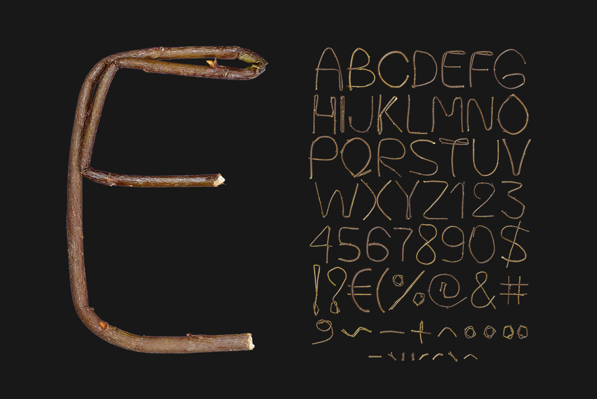 Single Twig Alphabet Made By Handmadefont.com