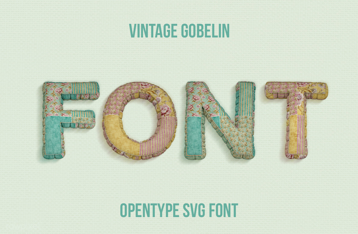 Vintage Gobelin Font OpenType Typeface SVG
