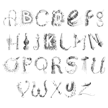 Sunny Night alphabet