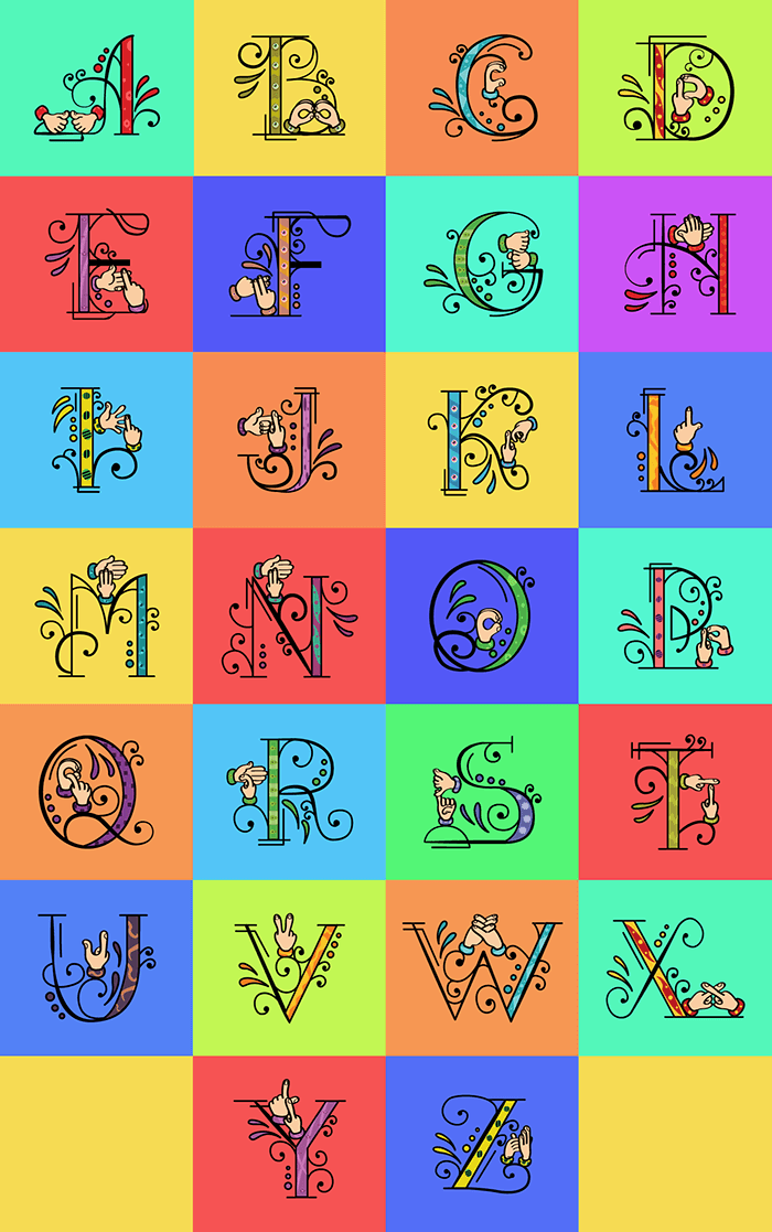Indian Sign Language Font