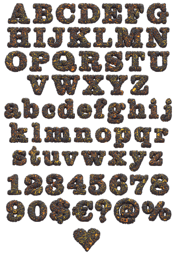 Burn Wood Lava Font