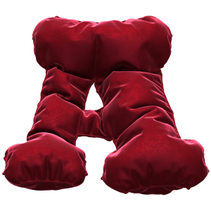 Red Textile Velvet Font