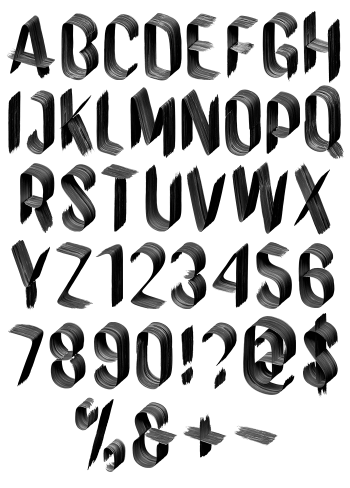 Graceful Black And White Font