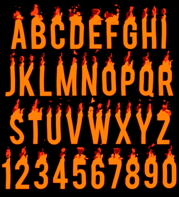 Buy Fire Alphabet Animated Font And Get Hot As Summer