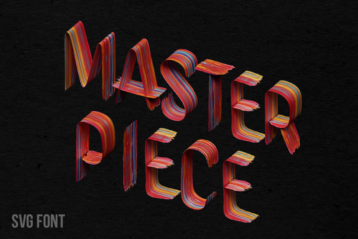 Masterpiece OpenType SVG Font alphabet