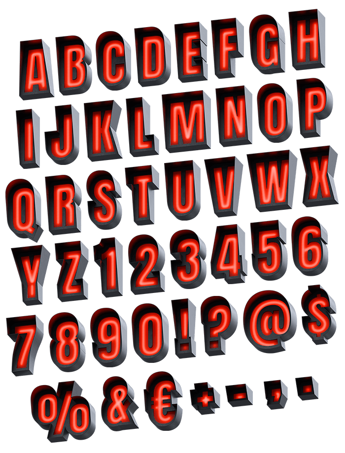 Traffic Light Red Typeface
