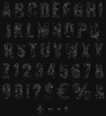 Shattered Glass Typeface