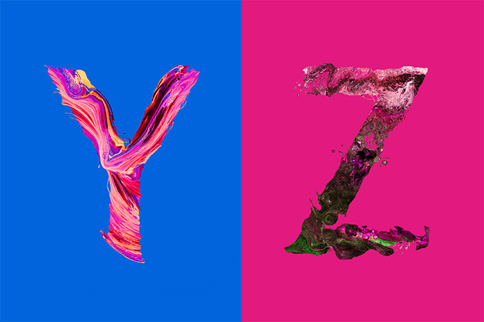 Abstract Colorful Typeface