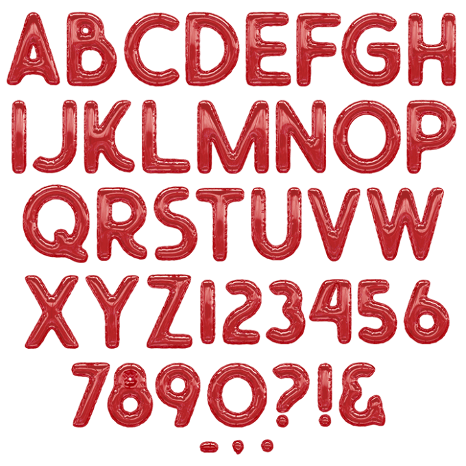 Buy Foil Balloon Red Font To Get To Sky Typography Height