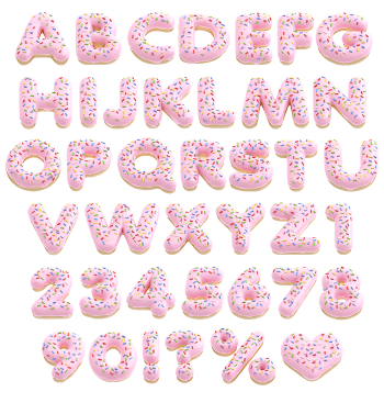 Bakery Typography Pink Font