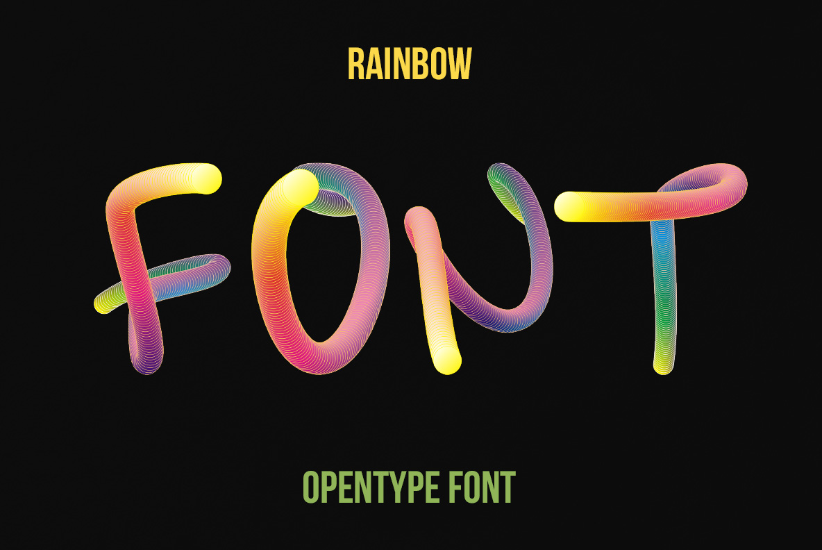 Cover of the Rainbow alphabet Made By Handmadefont.com