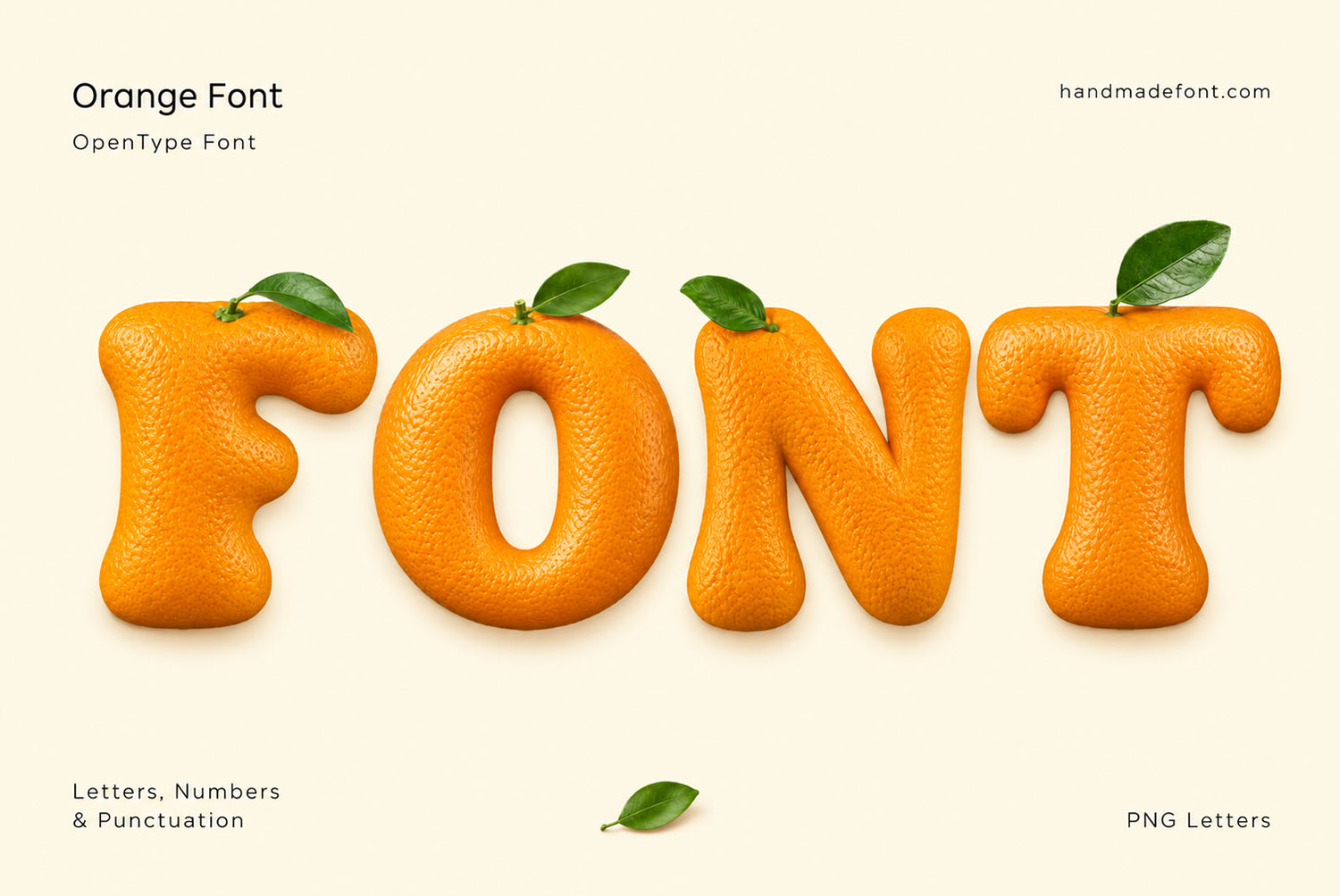 Orange Font Title Card orange font logo preview with FONT spelled out