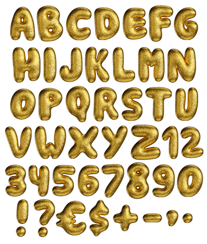 Balloon Glitter Font Fun OpenType Typeface