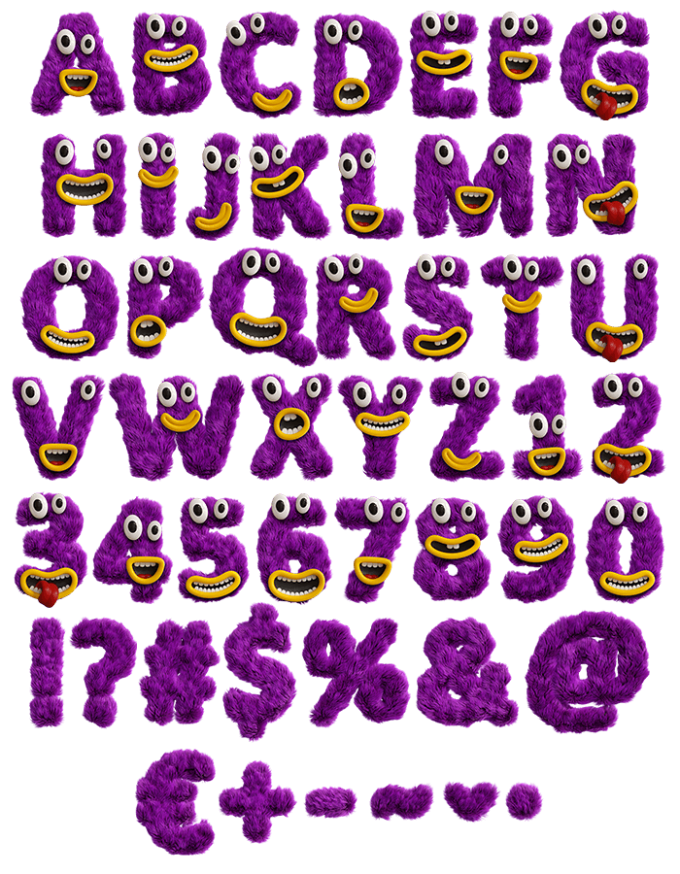 Happy Monster Font - Furry OpenType Typeface | Handmadefont.com