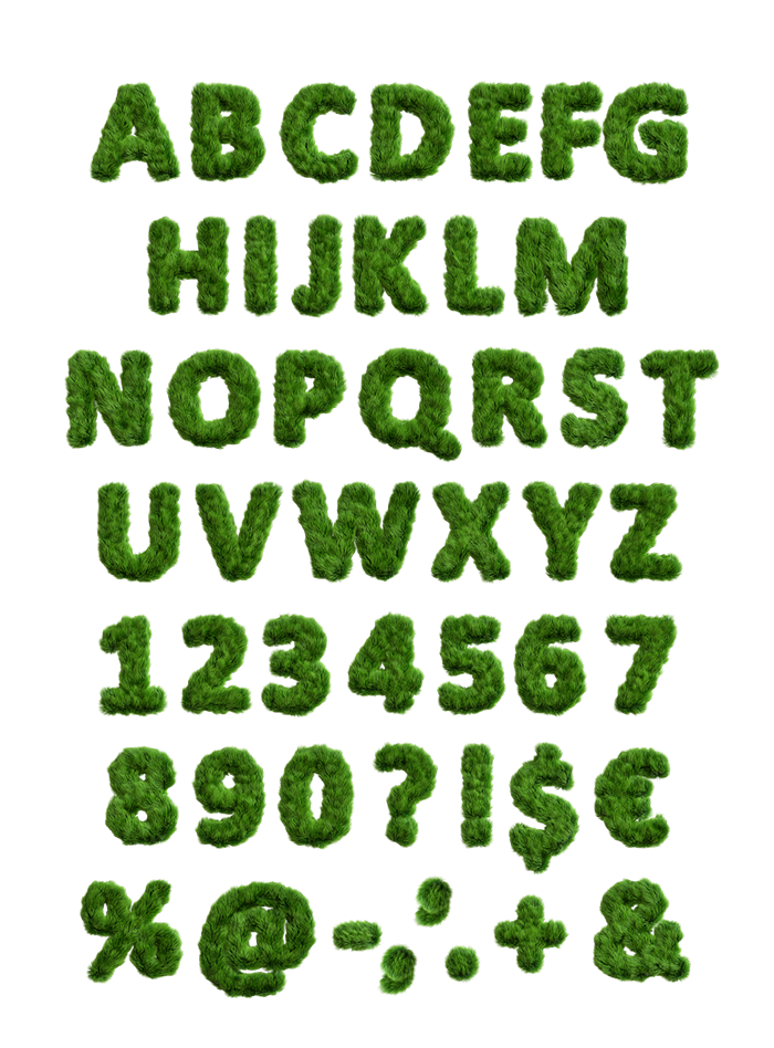 Green Fur Font. Typography you can actually pet! - Image 4