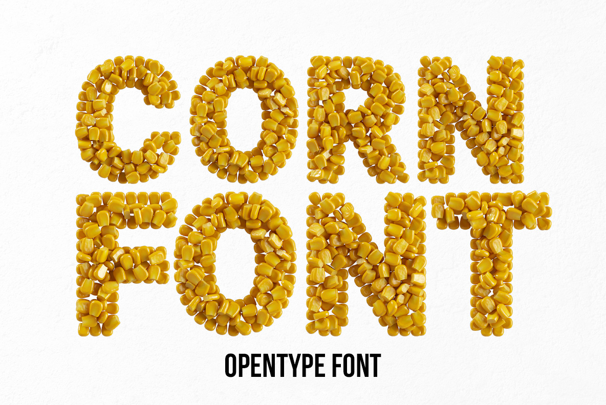 Corn Conserve Alphabet Made By HandmadeFont