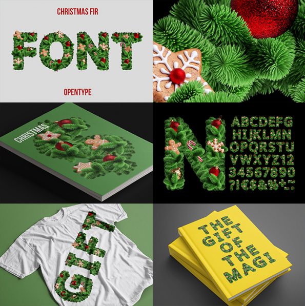 Christmas Alphabet made by handmade font