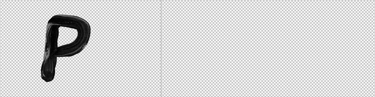 Animated letters of the Black Paint Font Animation cycling through capitals of the Black Paint Font