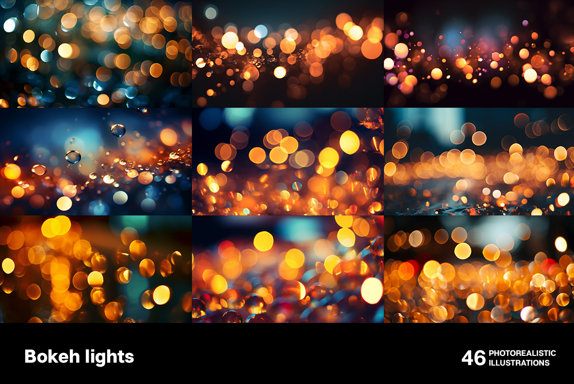 Bokeh lights premium images. Night flares. Dreamy cinematic atmosphere
