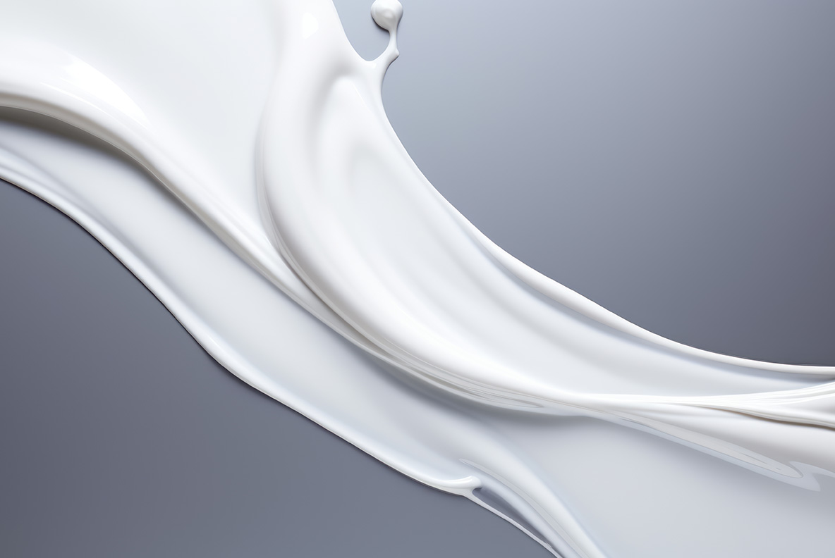 White viscous liquid images. White cosmetic cream. Skin care product. Beauty industry