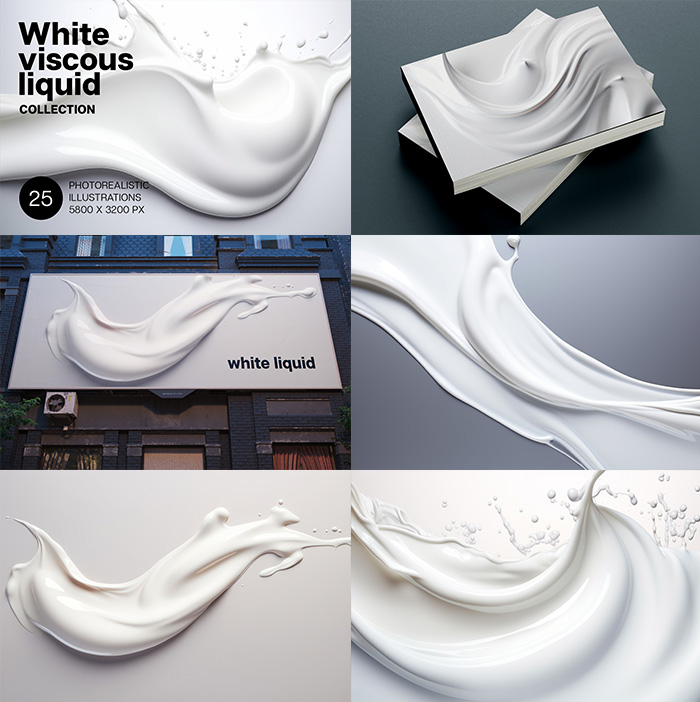 White viscous liquid illustrations - Premium Images