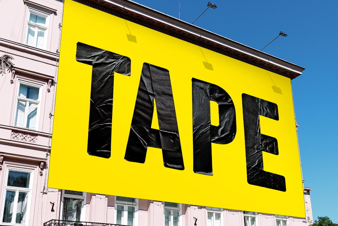 Black duct tape alphabet