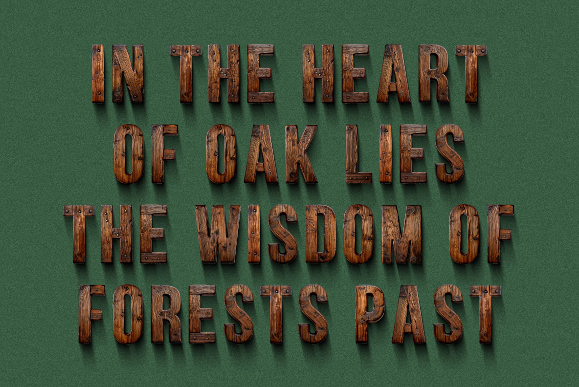 oak wood font made by handmadefont rustic wood alphabet