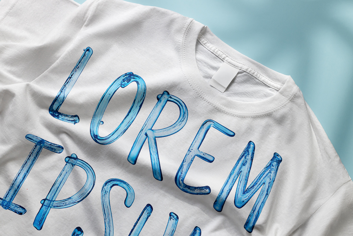 water splash alphabet