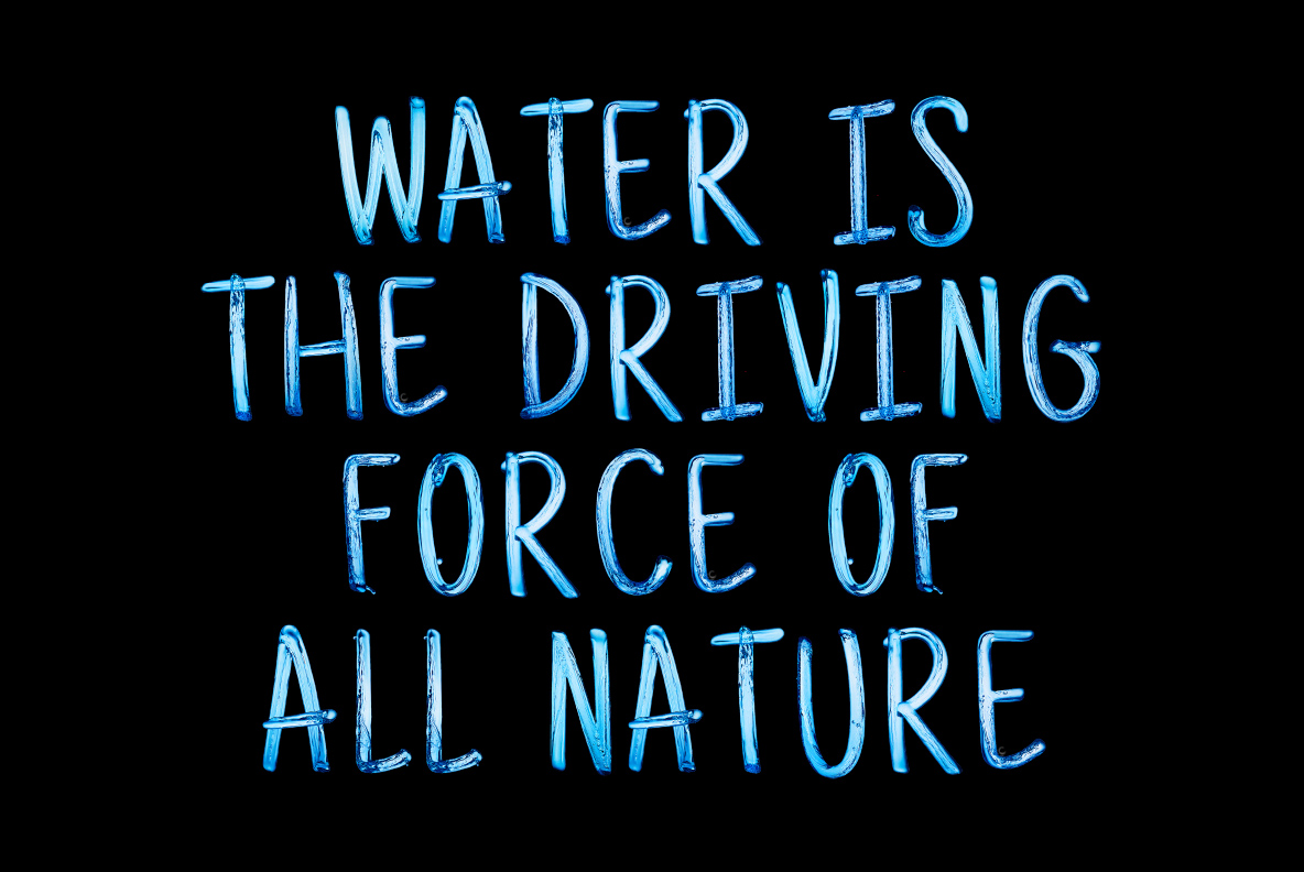 water splash alphabet