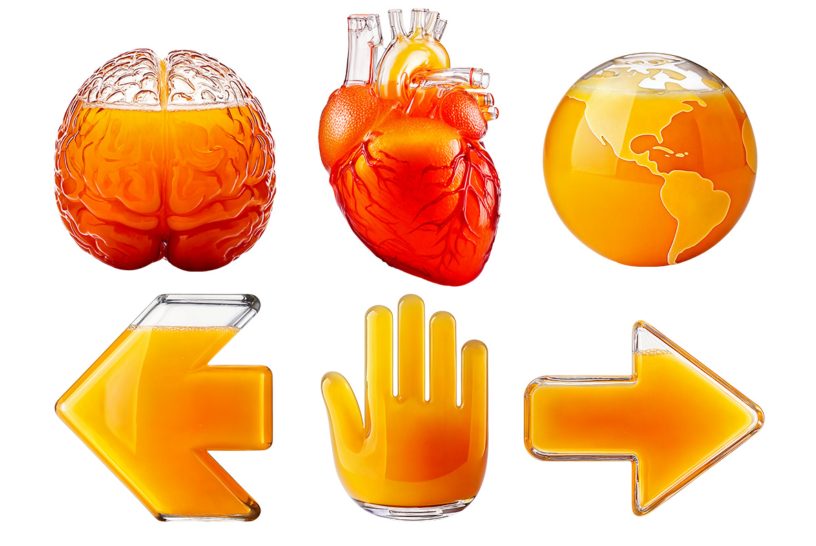 Orange Juice in Glass Alphabet