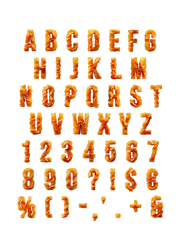 Potato Chips Font - Crispy Alphabet | Handmadefont.com