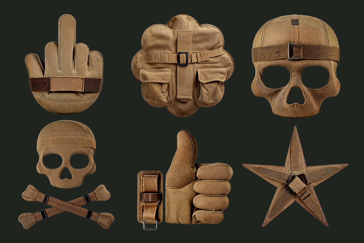 Militaire camouflage alphabet