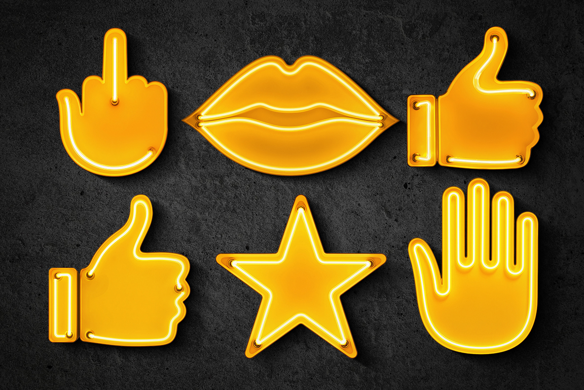 Yellow Neon Alphabet