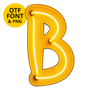 Yellow Neon Font - Where Every Letter Glows