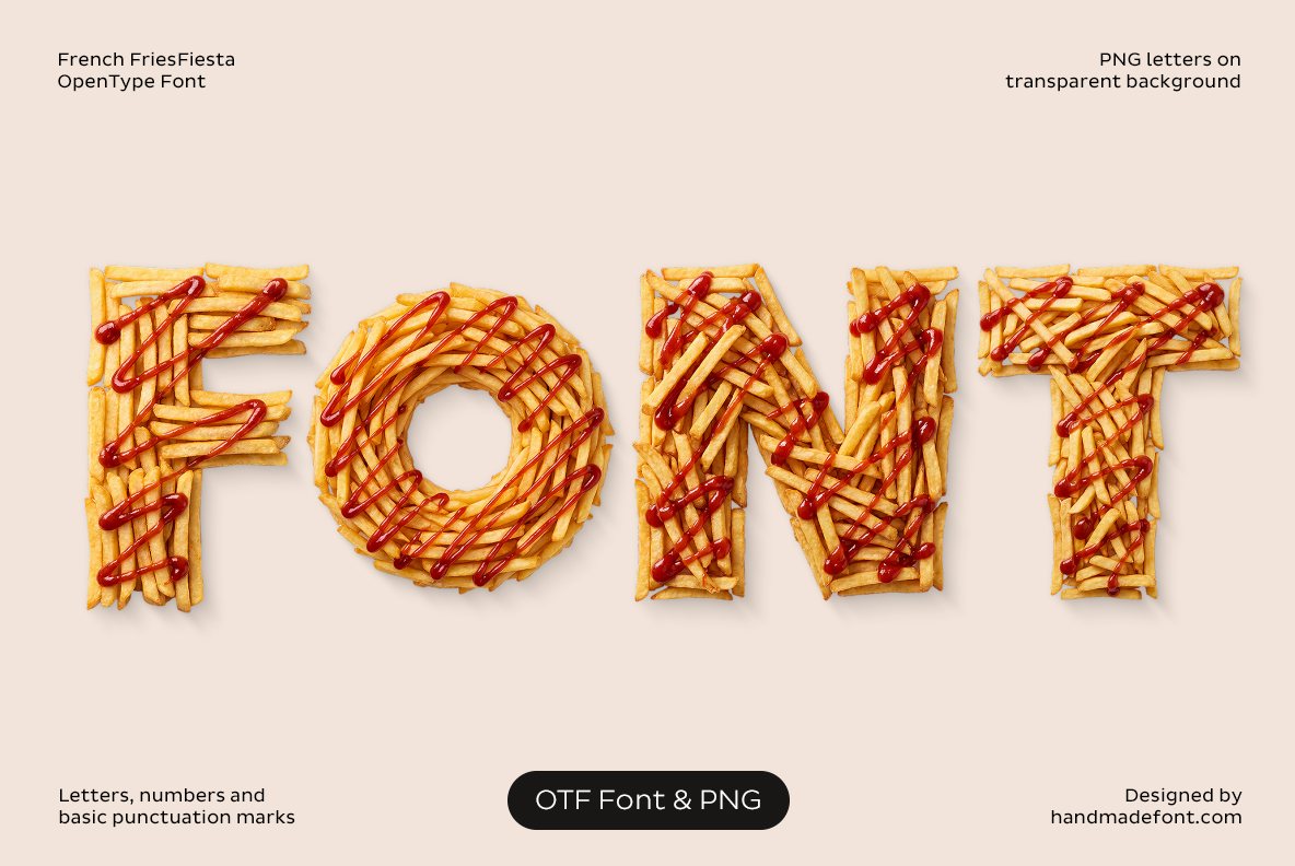 French Fries Fiesta Font French Fries Alphabet