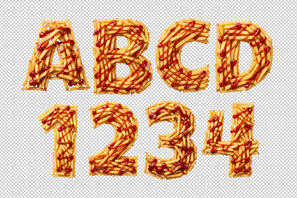French Fries Fiesta Font French Fries Alphabet