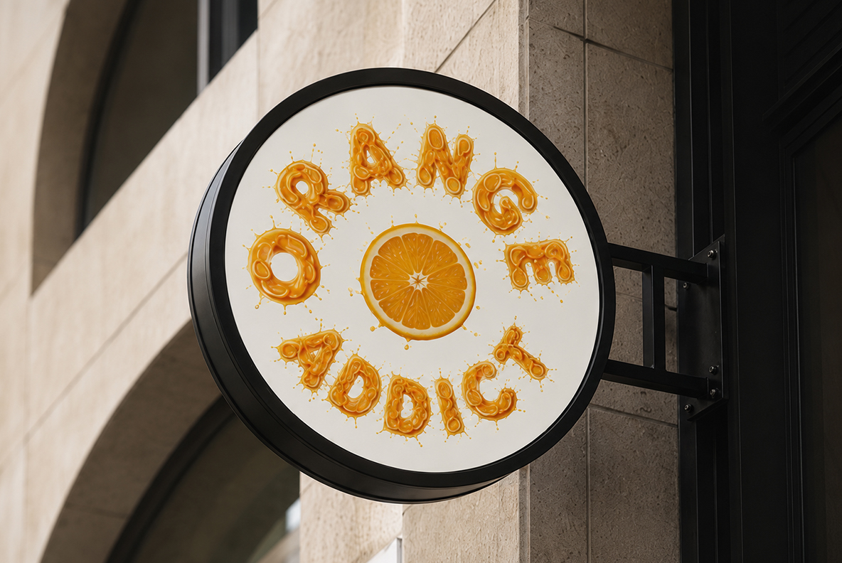 Orange Burst Font Orange Juice Alphabet