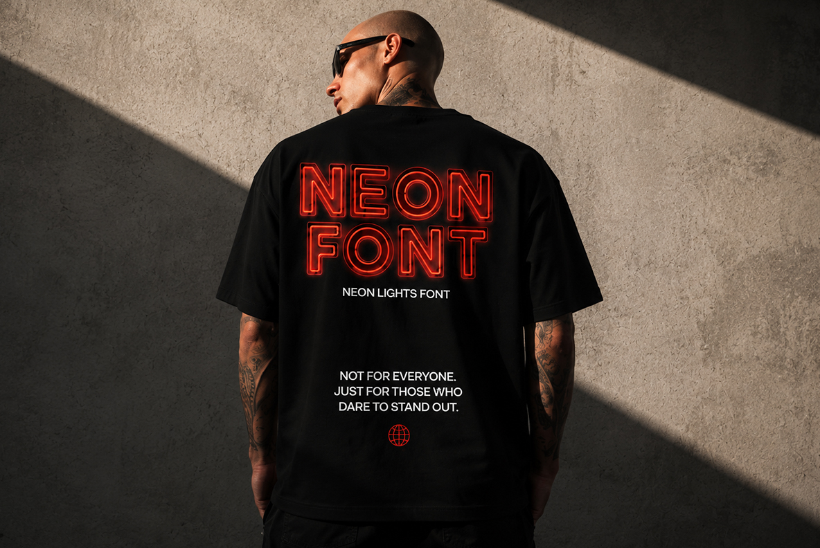 Neon Light Font Retro Red Neon Signs Alphabet