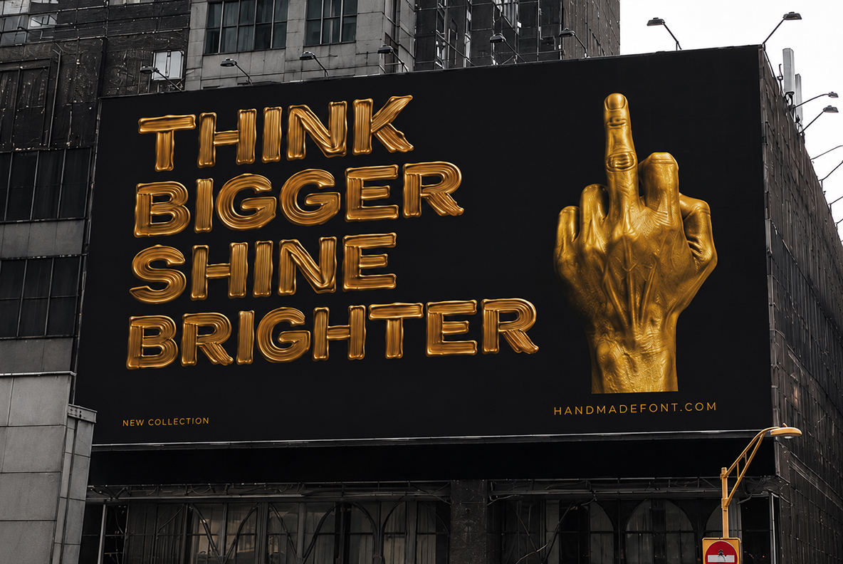 Golden Flow Font Golden Alphabet