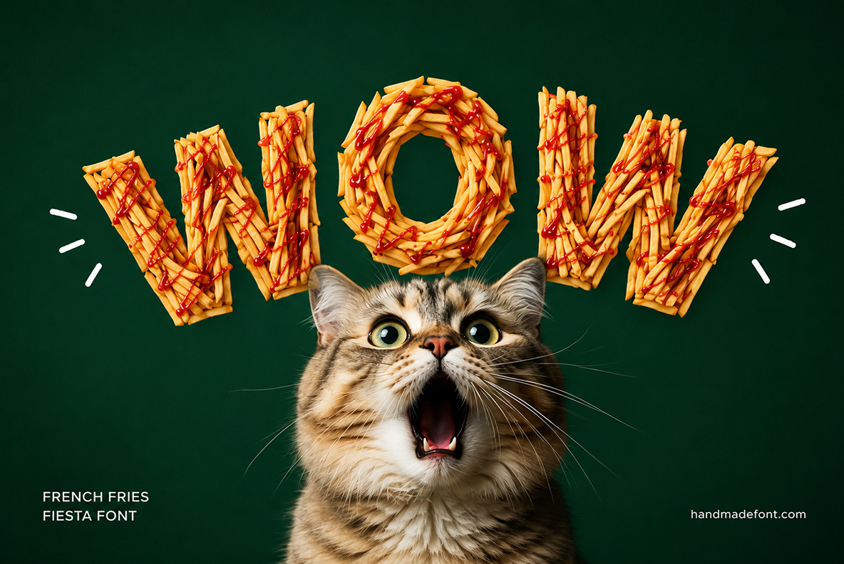 French Fries Fiesta Font French Fries Alphabet